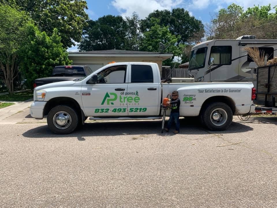 All Points Tree Service branded work truck